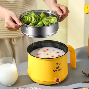 Nonstick Portable Electric Cooker with Steamer